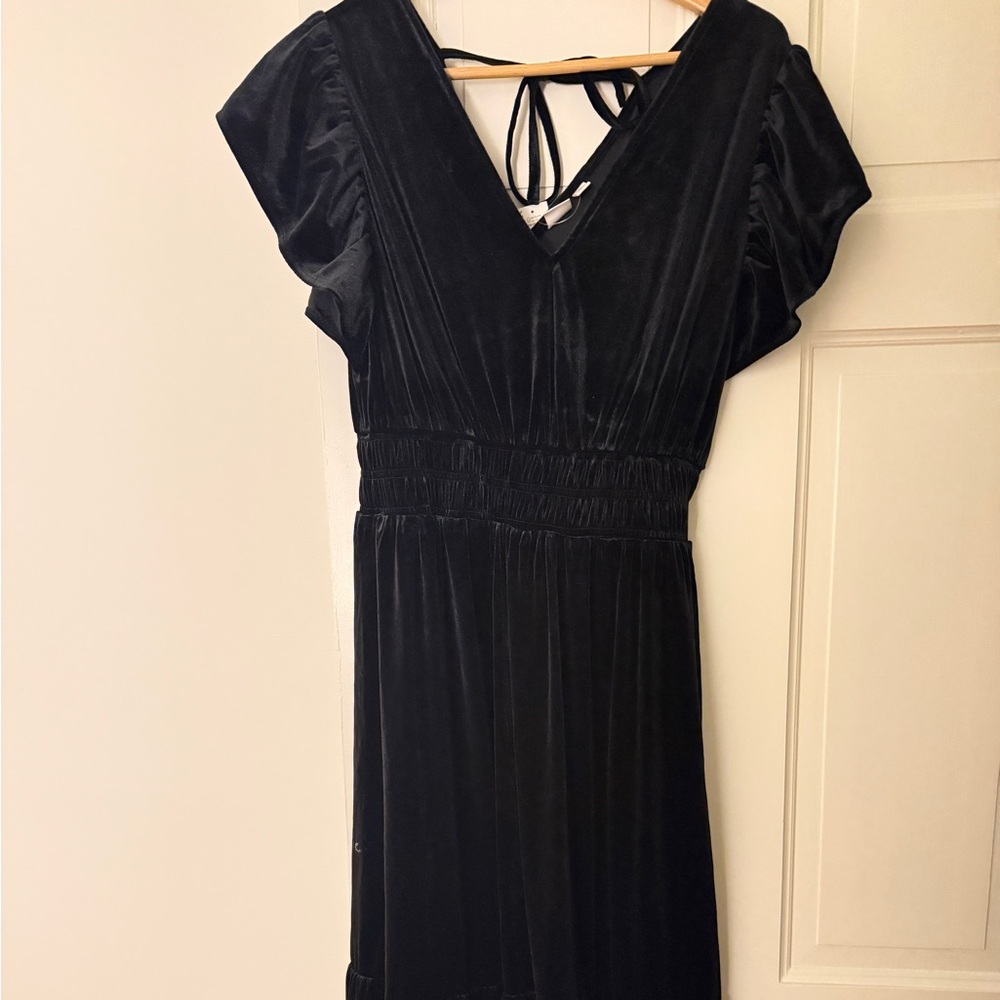 Gap Black Velvet Dress NWT